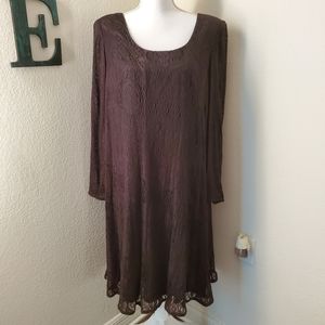 Vintage Ricky Smithline Lace Long Sleeve Dress